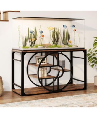 55-75 Gallon Aquarium Stand, Metal Aquarium Stand with Power Outlets, Cabinet for Fish Tank Accessories Storage - Suitable for Fish Tank Stand