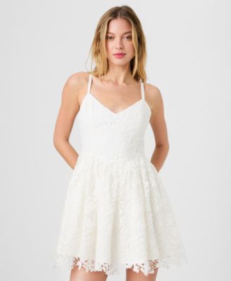 Women's White Fit & Flare Graduation Dresses | Macy's