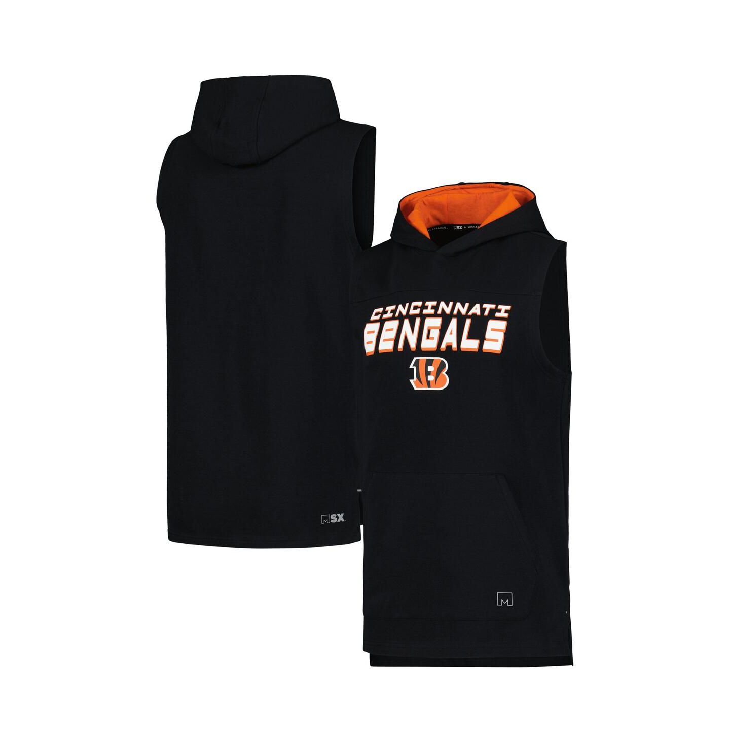 Мужское худи MSX by Michael Strahan Black Cincinnati Bengals Captain Sleeveless T-Shirt — фото 1