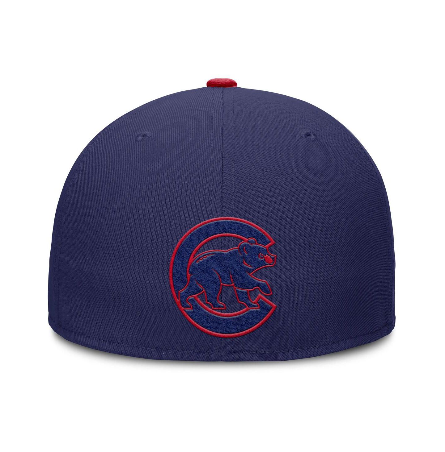 Мужская кепка Nike Blue Chicago Cubs Dri-FIT Round Bill True Fitted Hat — фото 4