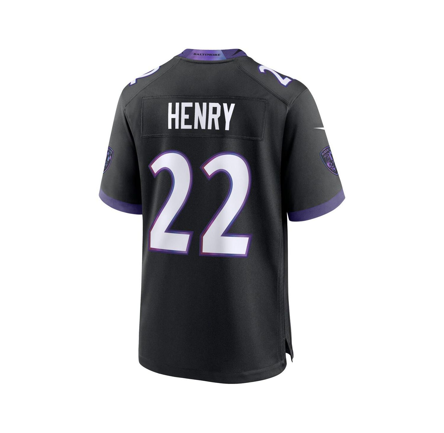 Men's Derrick Henry Black Baltimore Ravens Alternate Game Jersey