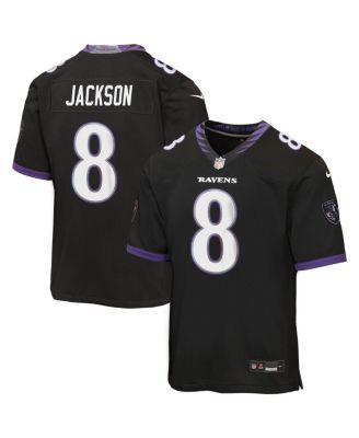 Big Boys and Girls Lamar Jackson Black Baltimore Ravens Alternate Game Jersey