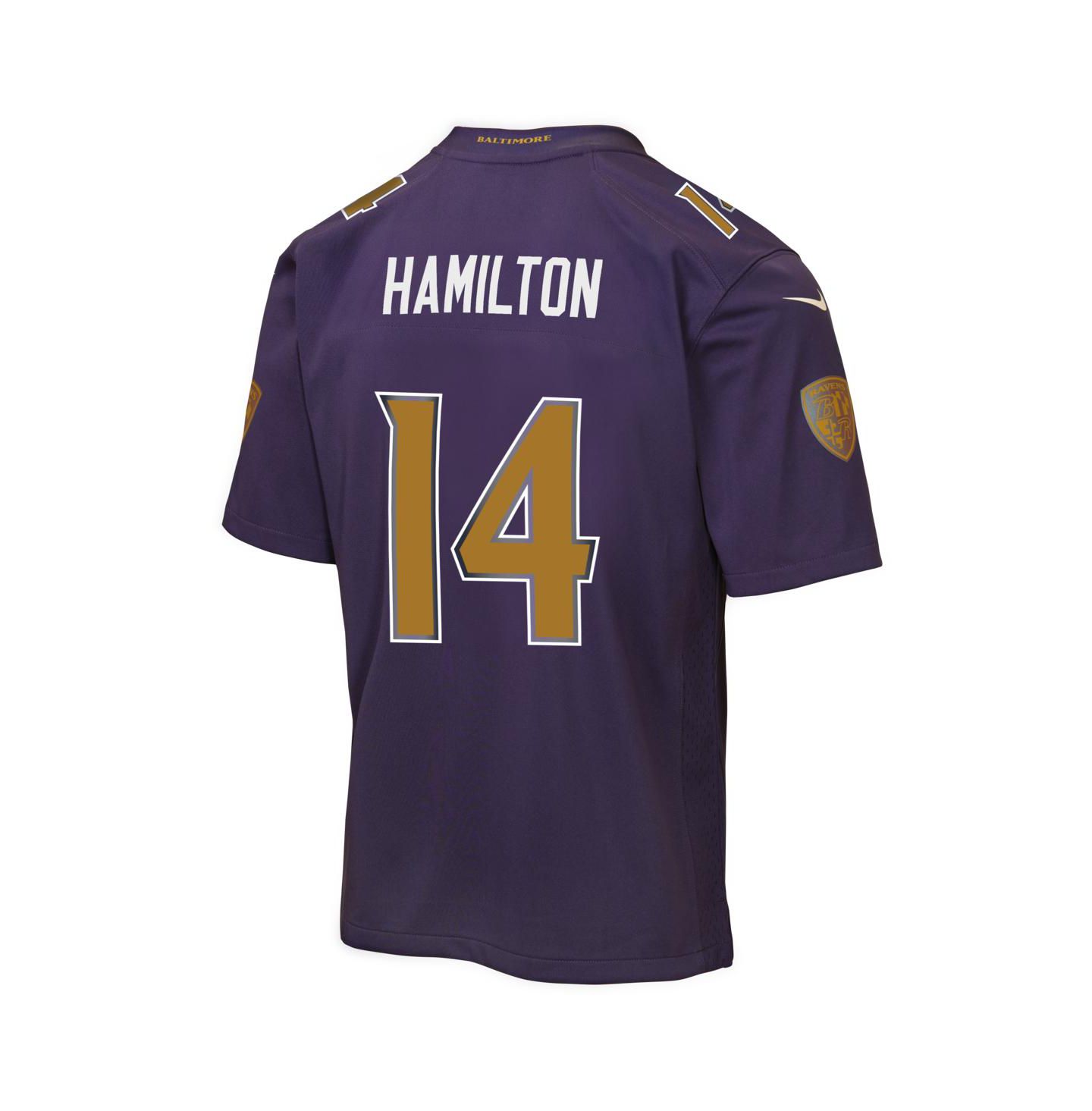 Детское джерси Nike Kyle Hamilton Baltimore Ravens Alternate 2 Game, Purple — фото 3