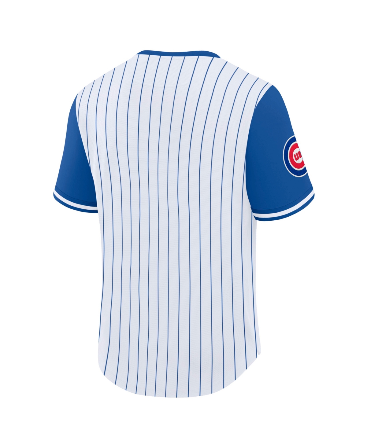 Fanatics Men's White/Royal Chicago Cubs Pinstripe Walk Off Shirt