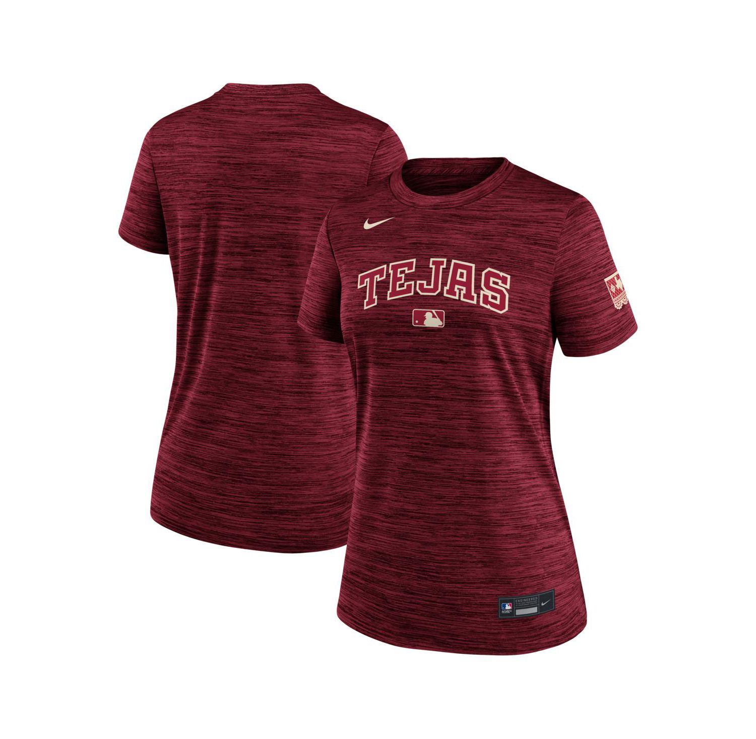 Women's Red Texas Rangers 2026 City Connect Authentic Collection Velocity Dri-FIT T-Shirt