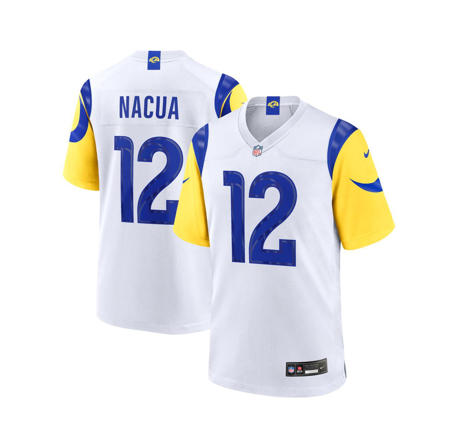 Men's Puka Nacua White Los Angeles Rams White Game Player Jersey