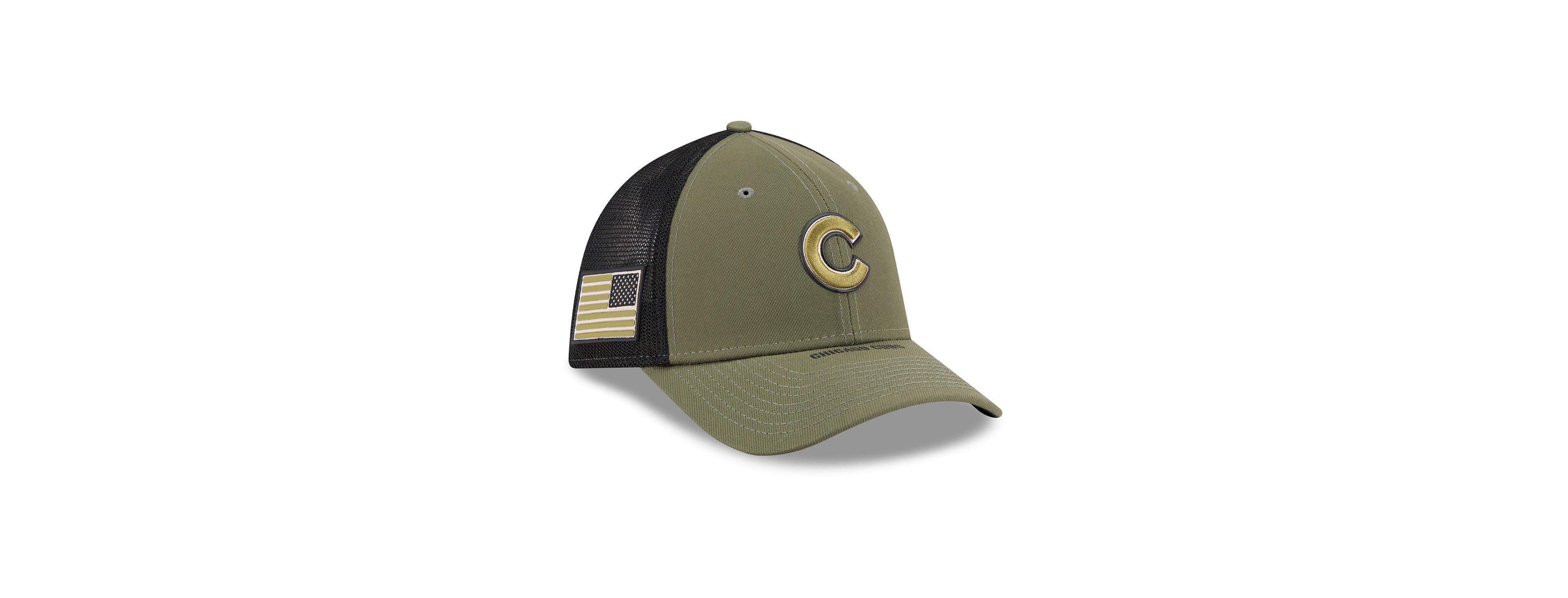 New Era Men's Olive Chicago Cubs 2026 Armed Forces Day 39THIRTY M-Crown Flex Hat