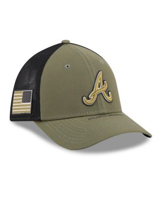Men's Olive Atlanta Braves 2026 Armed Forces Day 39THIRTY M-Crown Flex Hat