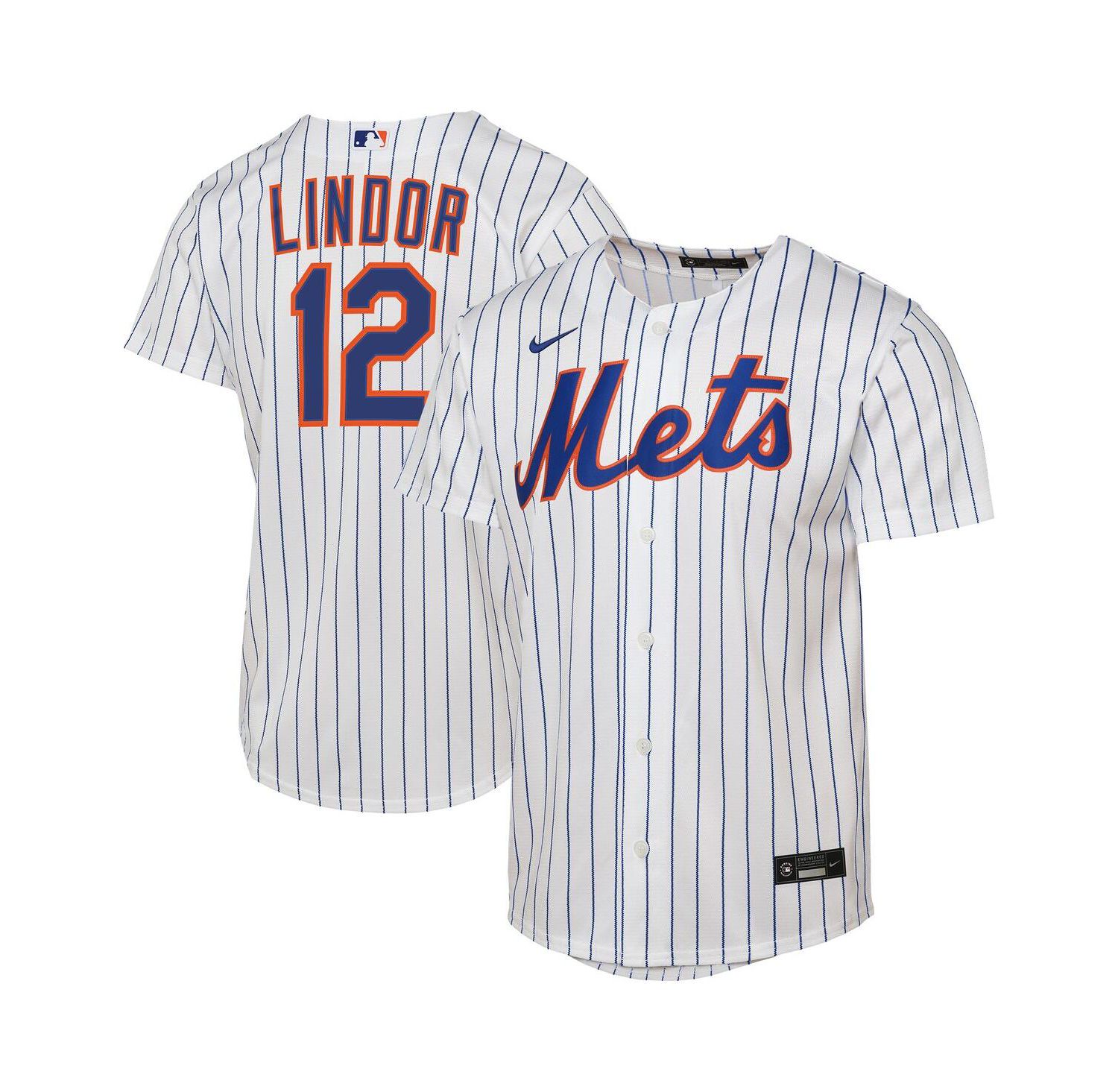 Big Boys and Girls Francisco Lindor White New York Mets Home Replica Player Jersey