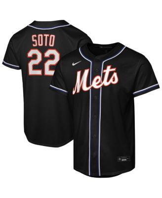 Big Boys and Girls Juan Soto Black New York Mets Fashion Replica Player Jersey
