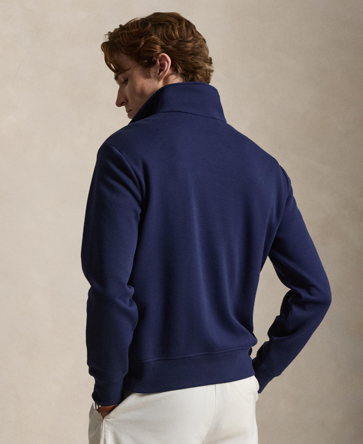 Polo Ralph Lauren Men's Double-Knit Quarter-Zip Sweatshirt