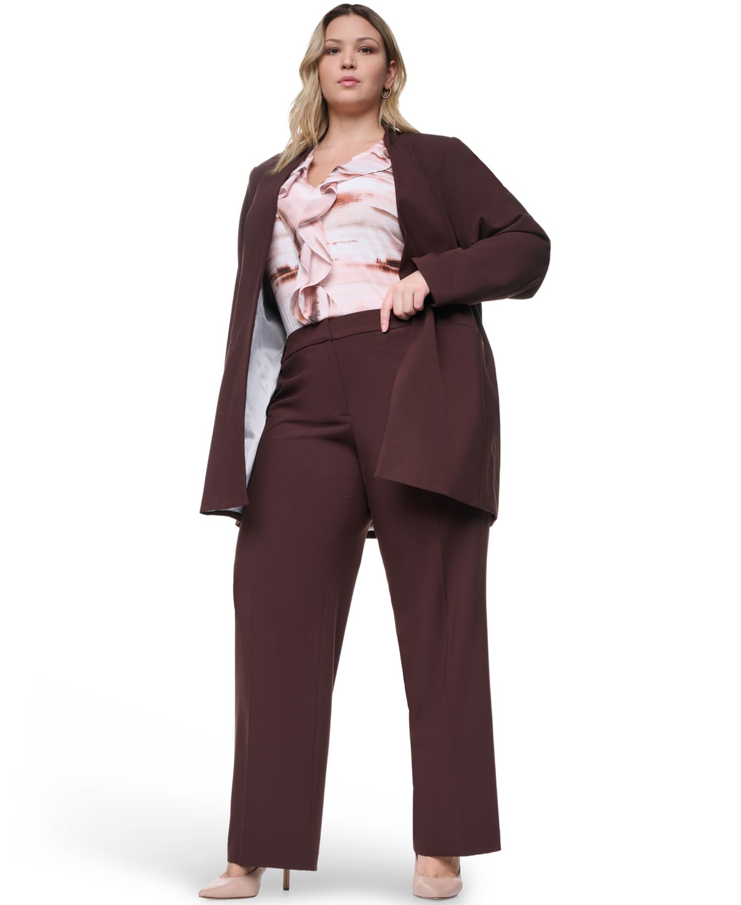 Plus Size Mid-Rise Highline Ankle Pants