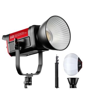 Pro SD200B 200W Bi-Color LED Video COB Spotlight Kit with Lantern Softbox and Light Stand