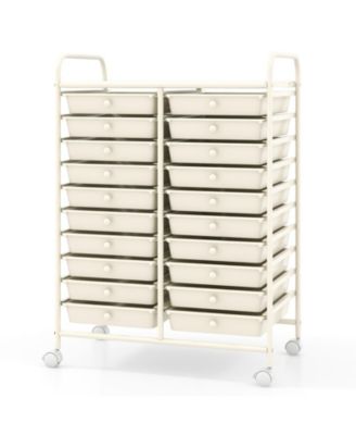 20-Drawer Utility Rolling Cart Organizer for Studio and Home Storage