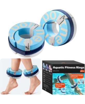 Foam Aquatic Cuffs Water Aerobics Float Ring with Adjustable Webbing Pool Exercise Workout Set Water Ankle Ring