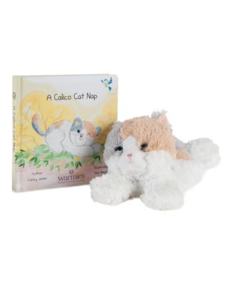 Warmies Microwavable Plush 13" Calico Cat and Board Book