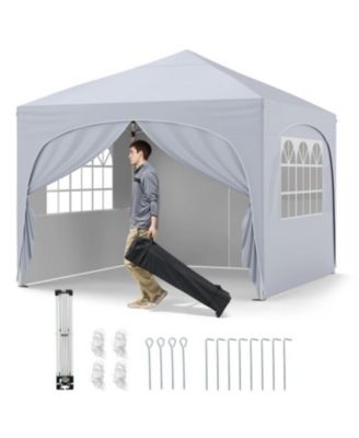 10 X 10 FT Pop up Canopy Tent with 4 Removable Sidewalls