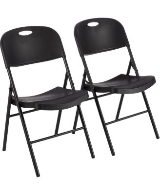 Heavy Duty Folding Chair, Stackable Portable Indoor Outdoor Seating