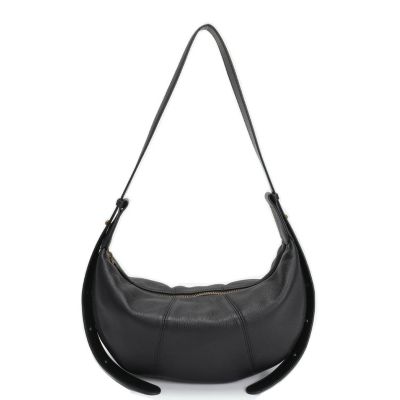 Vera Leather Crescent Bag Half-Moon Hobo Croissant Style Dumpling Shoulder Purse