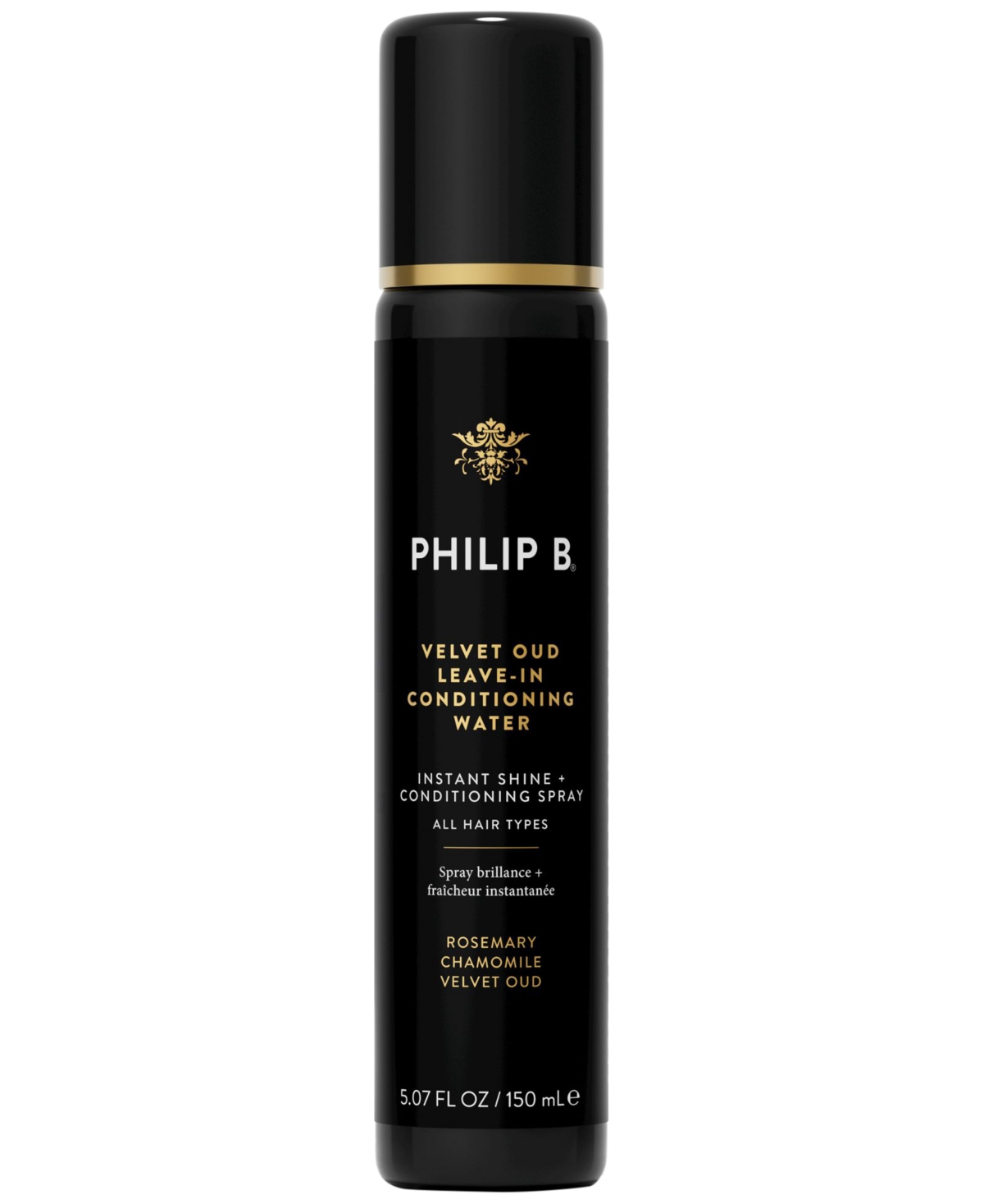 Philip B Velvet Oud Leave-in Conditioning Water, 5.07 Oz. In Transparent