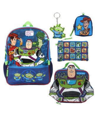 Boys' and Girls' Backpack, Lunch Bag, Pencil Case, Key Chain and Coin Pouch, 5-Piece Set