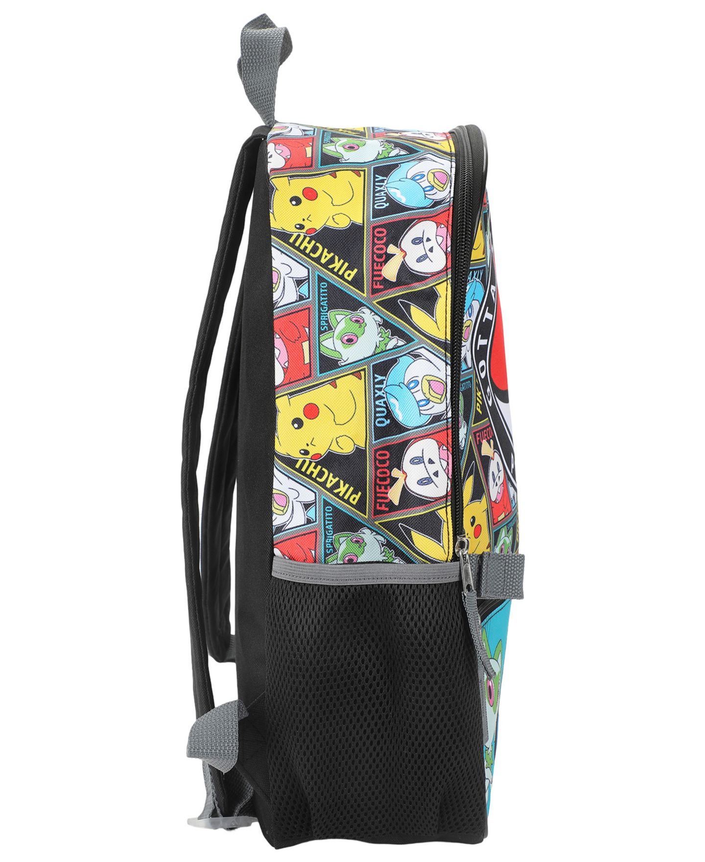Детские сумки Pokemon Backpack, Lunch Bag, Pencil Case, Key Chain and Caraniber, 5-Piece Set, цвет: Чёрный — фото 4