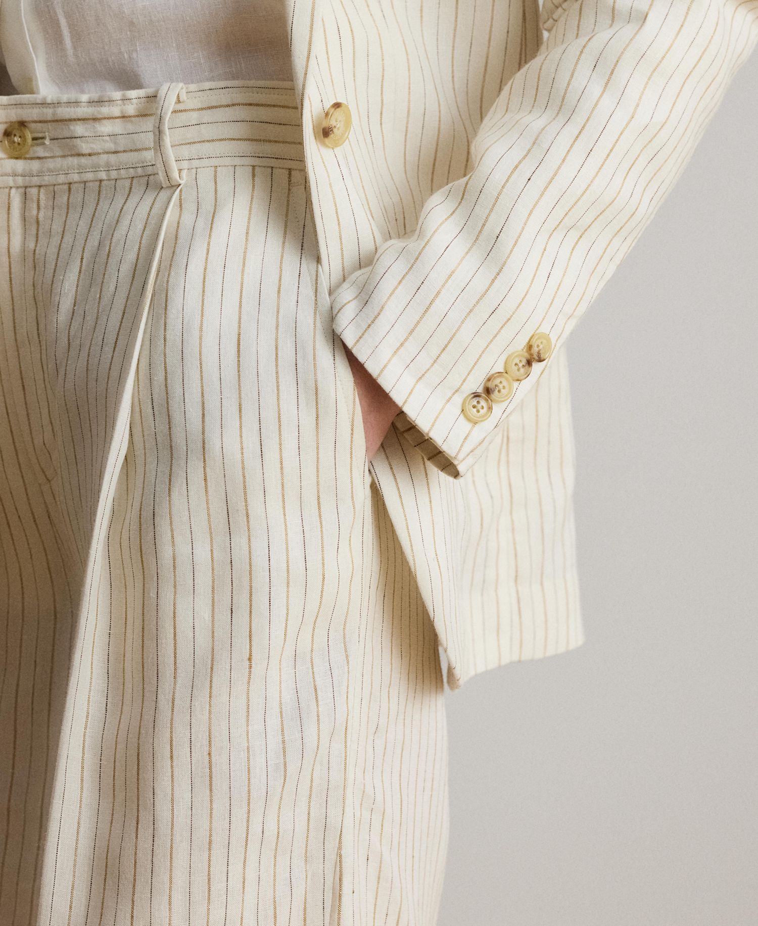 Women's Pinstripe Notch Lapel Long-Sleeve Blazer