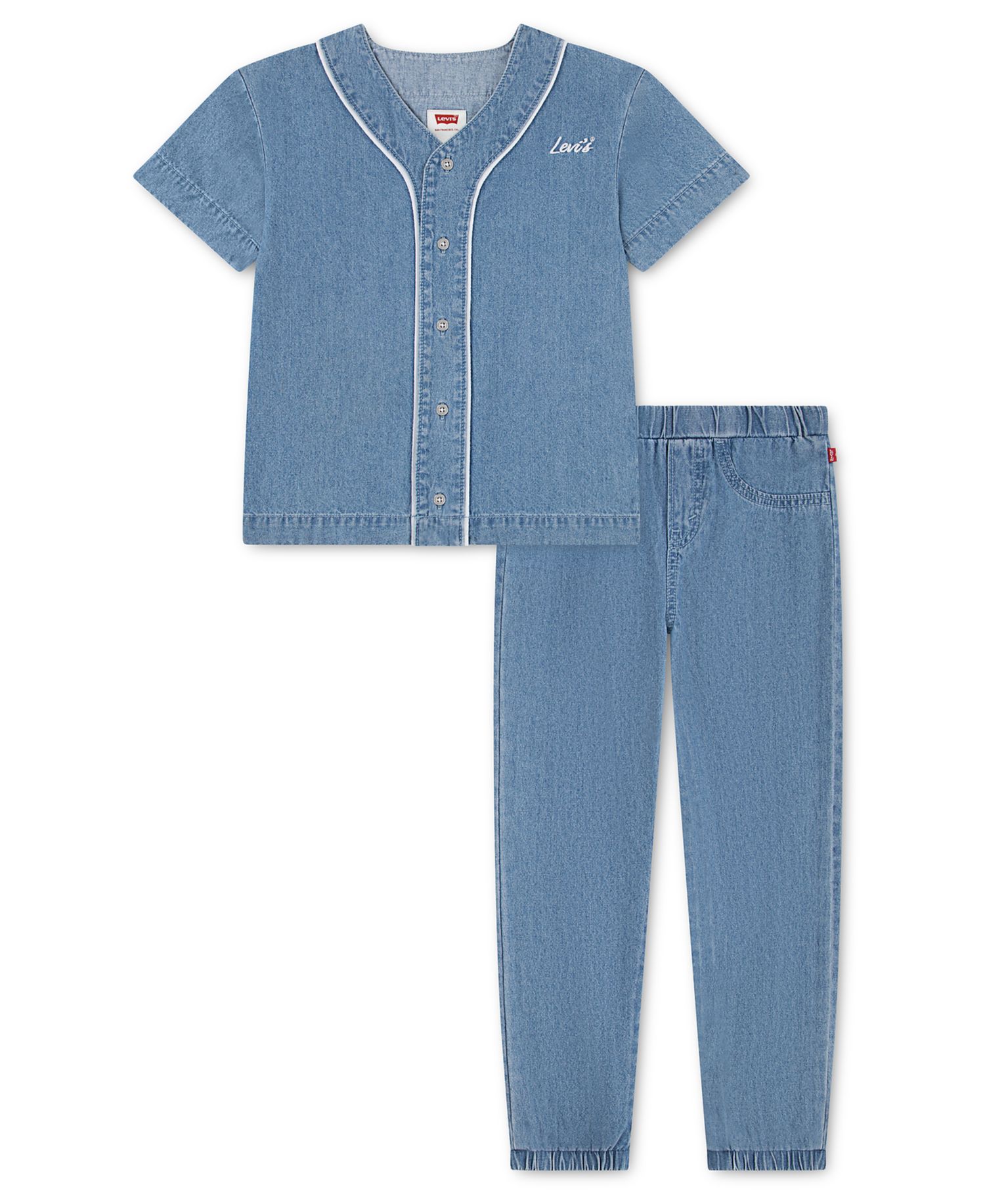 Boys' 2T-7 Short-Sleeve Top and Pants, 2-Piece Set