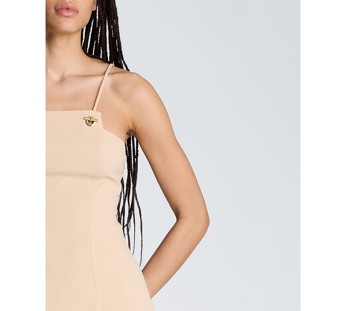 Kenneth Cole Women's Square Neck Grommet Midi Dress view 4 — MAYCSS fashion products