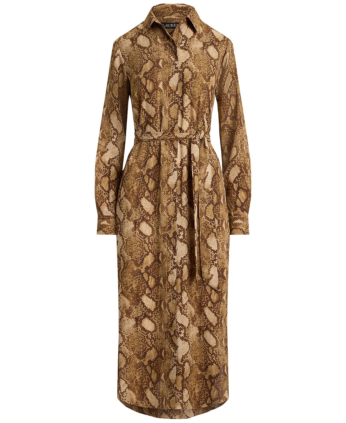 Lauren Ralph Lauren Women's Collared Long-Sleeve Shirt Dress view 5 — MAYCSS fashion products