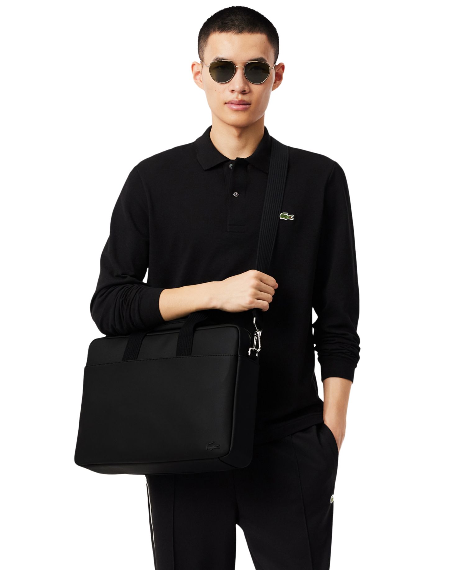 Men's Pique Effect Computer Bag