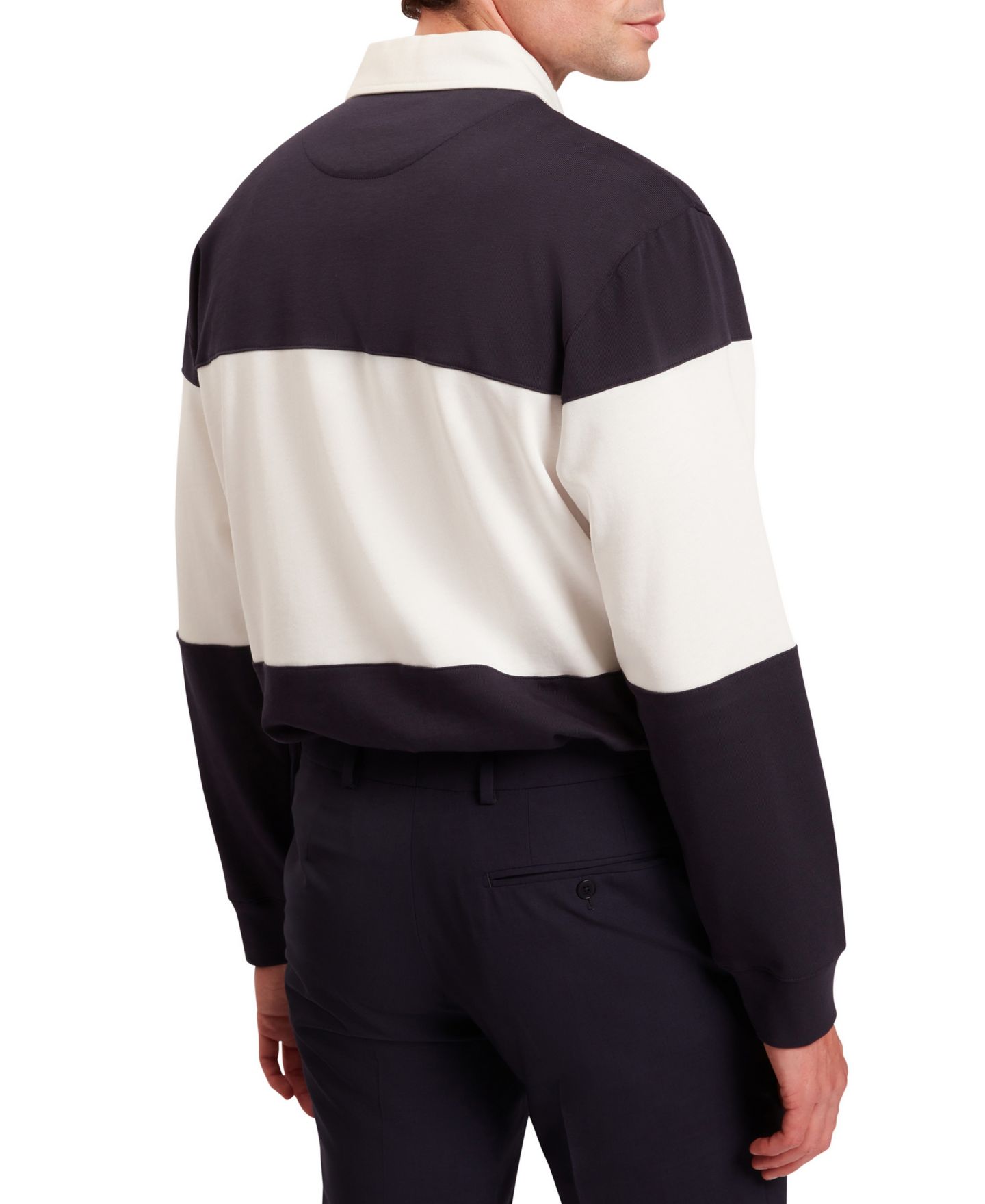 Мужское поло Ted Baker Collared Regular-Fit Stripe Polo Shirt, цвет: Тёмно-синий — фото 4