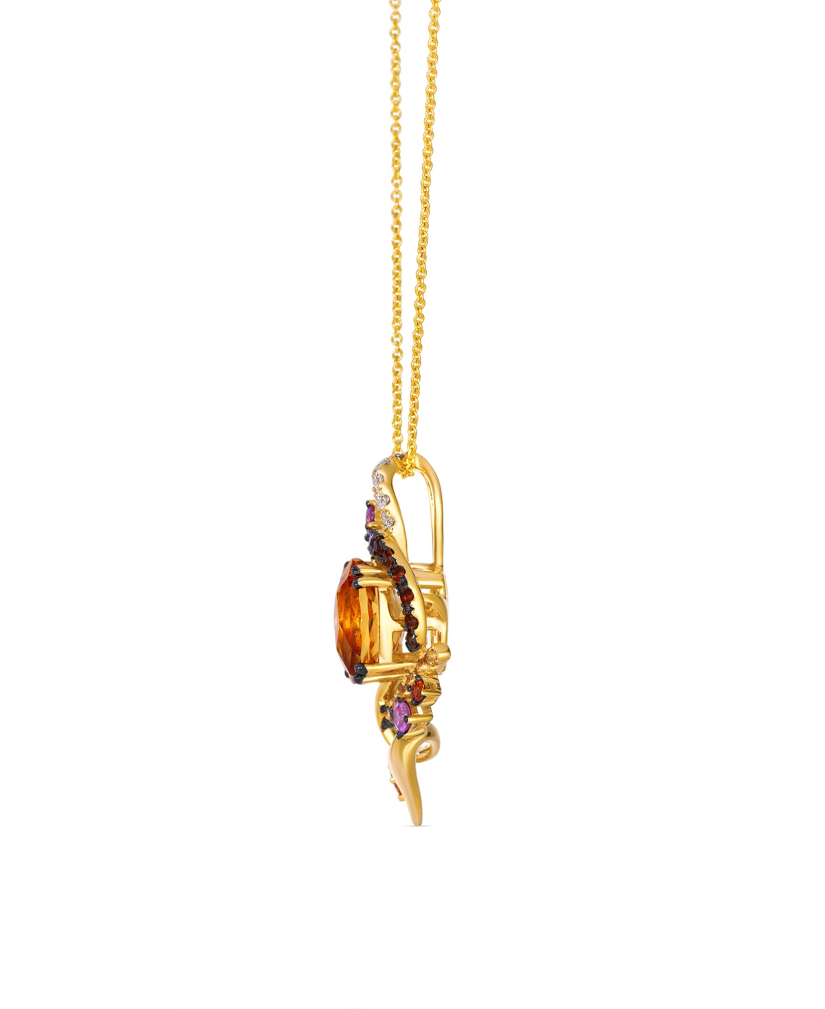Le Vian Multi-Gemstone & Vanilla Diamond (1/10 ct. t.w.) Pendant Necklace in 14k Honey Gold