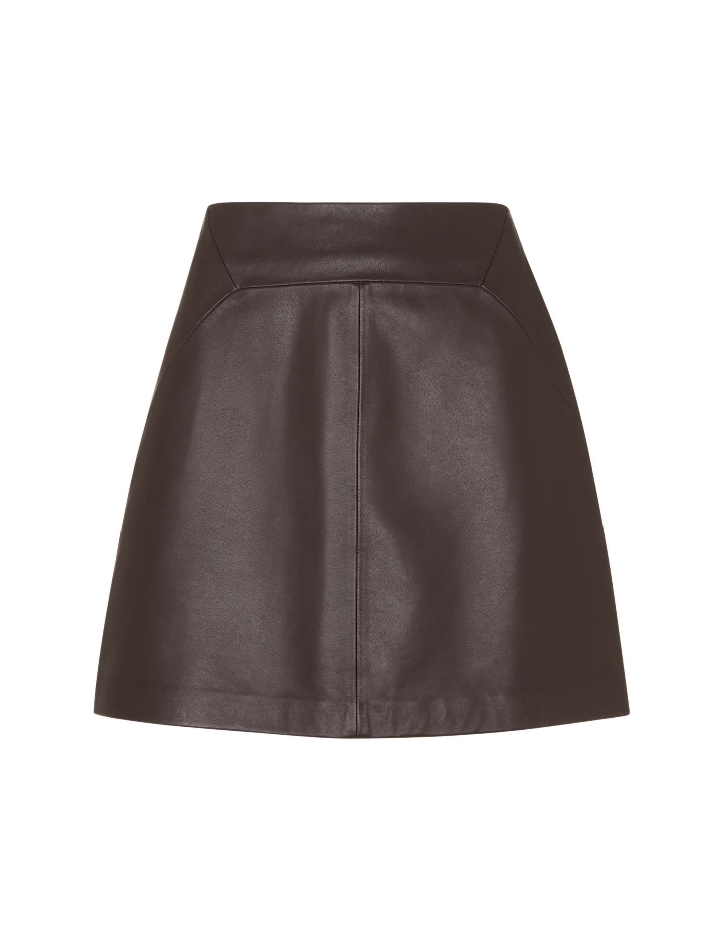 Женская юбка Whistles Leather A Line, цвет: Ржавый / Медный — фото 5