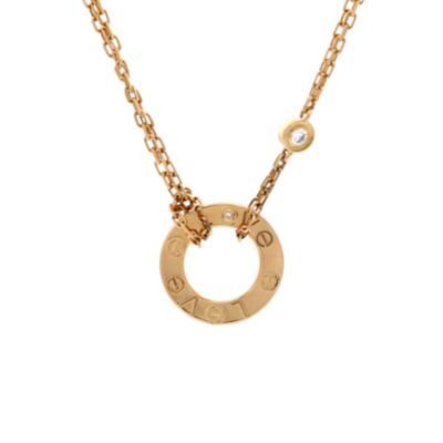 2 Diamonds Love Pendant Necklace