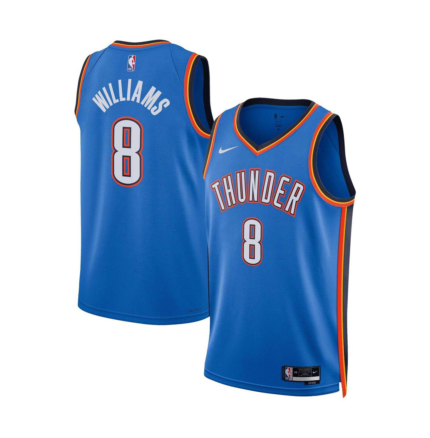 Топ Nike Jalen Williams Blue Oklahoma City Thunder Swingman Jersey - Icon Edition — фото 1
