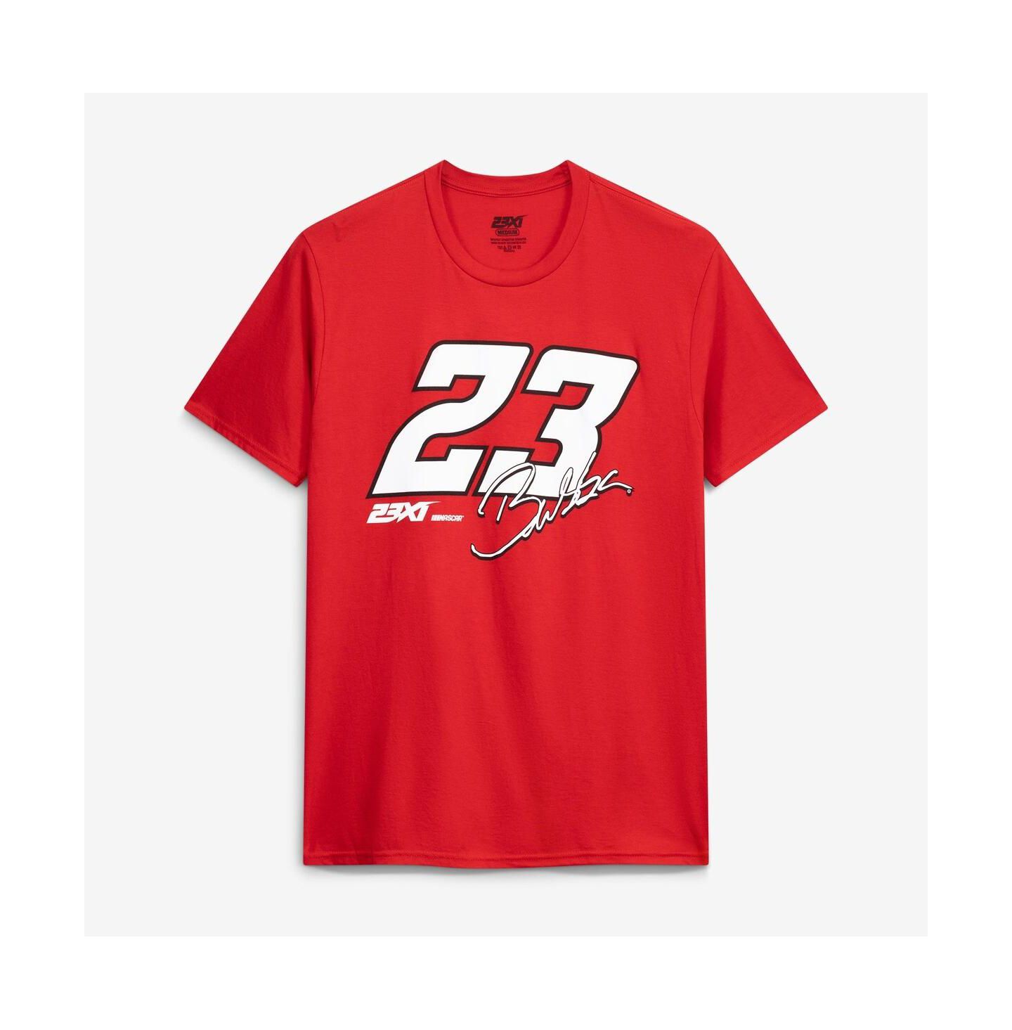 Мужская футболка 23xi Racing Red Bubba Wallace 23 Tri-Blend — фото 1