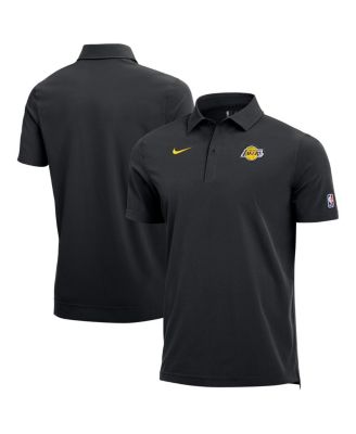 Men's Black Los Angeles Lakers 2025/26 Authentic Dri-FIT Coaches Polo Shirt