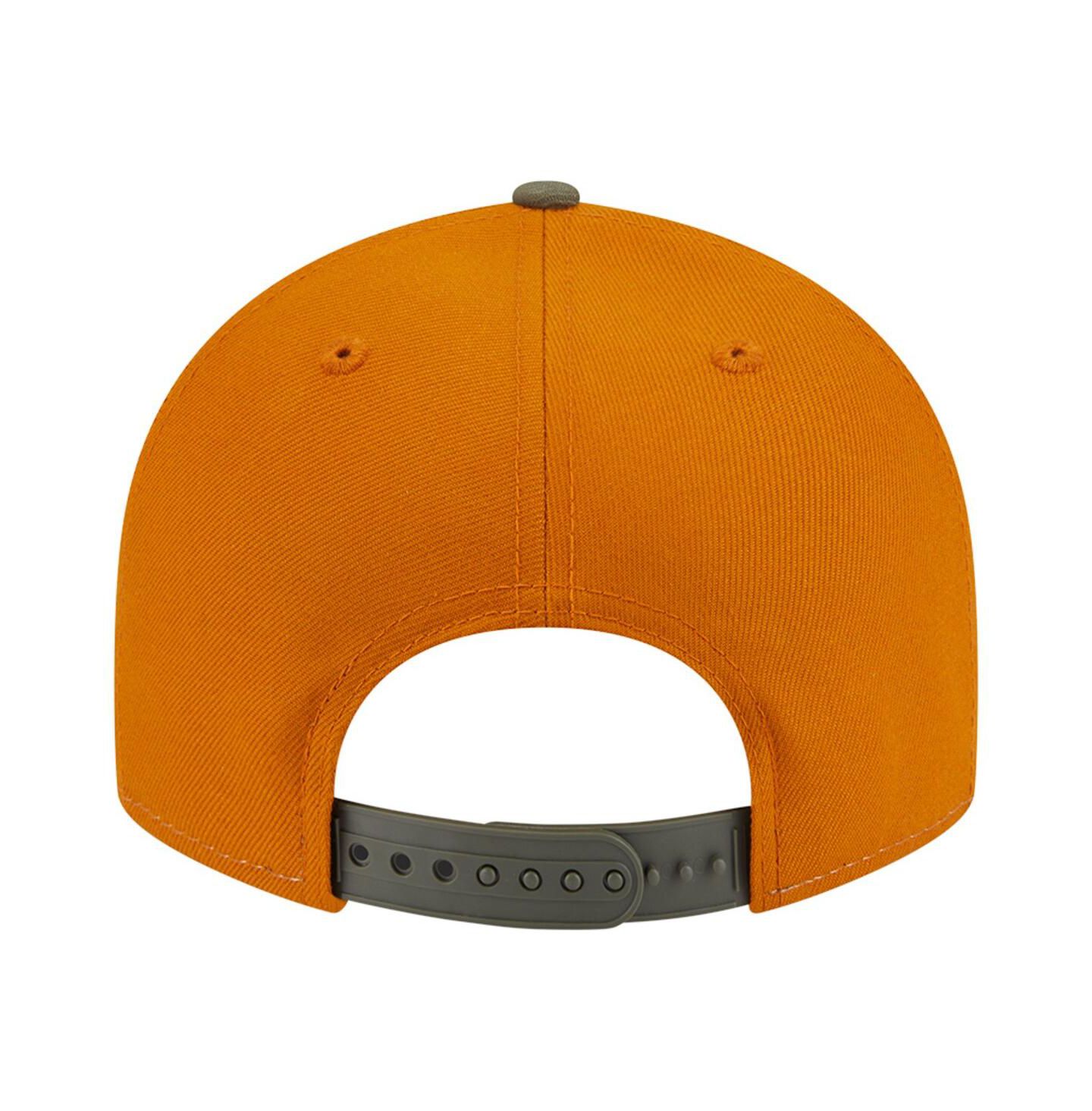 Мужские головные уборы New Era Olive/Burnt Orange Boston Celtics Two-Tone Color Pack Split Panel 9FIFTY Adjustable Hat — фото 4