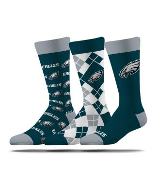 Men's and Women's 3-Pack Philadelphia Eagles Business Knit Crew Socks