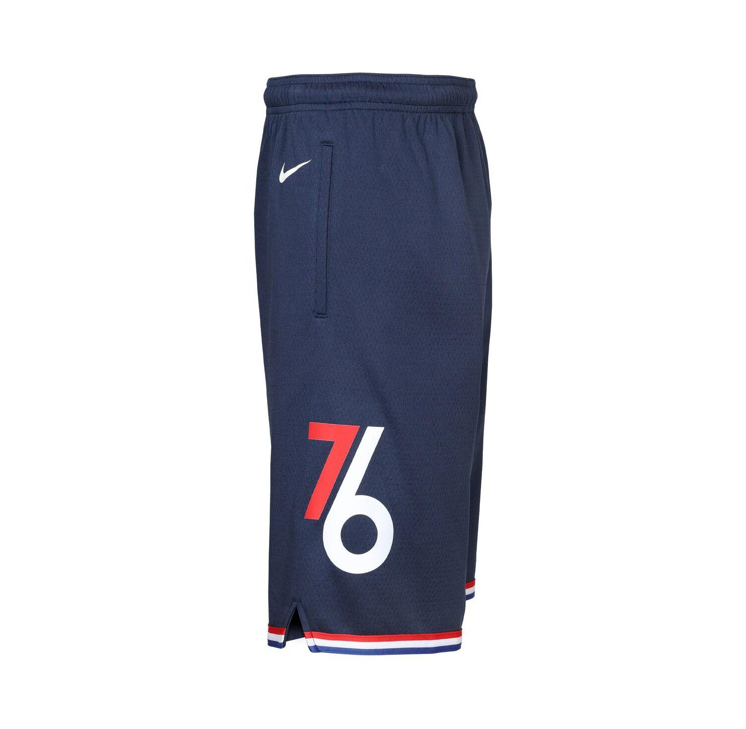 Big Boys and Girls Navy Philadelphia 76ers 2025/26 City Edition Swingman Performance Shorts