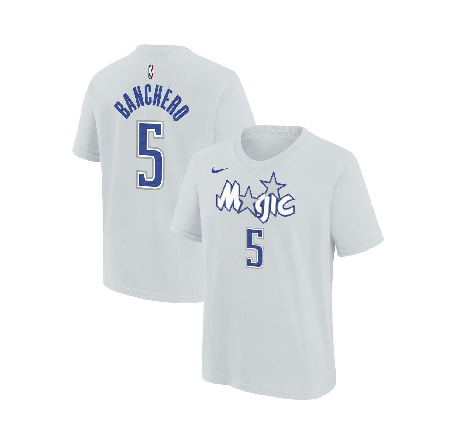 Big Boys and Girls Paolo Banchero Silver Orlando Magic 2025/26 City Edition Name & Number T-Shirt