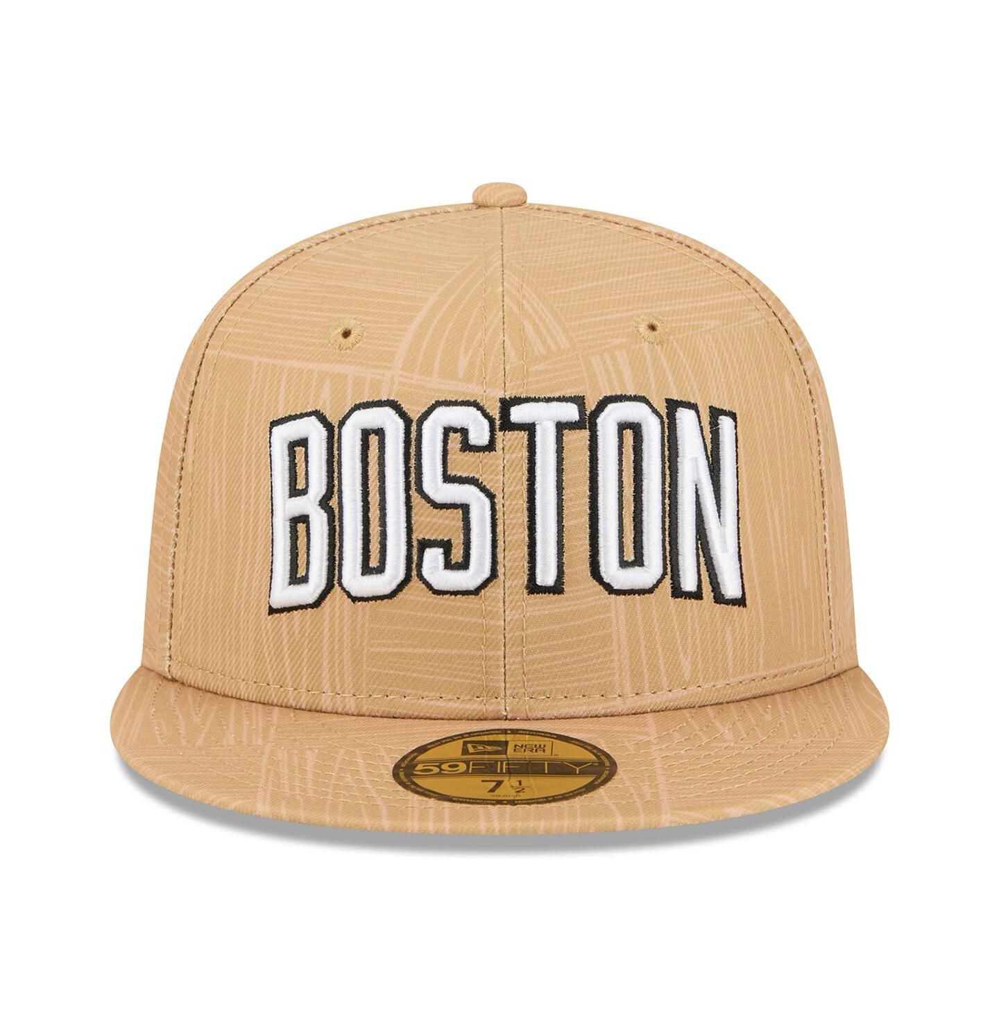 Мужская кепка New Era Gold Boston Celtics 2025/26 City Edition Alternate 59FIFTY Fitted Hat — фото 2