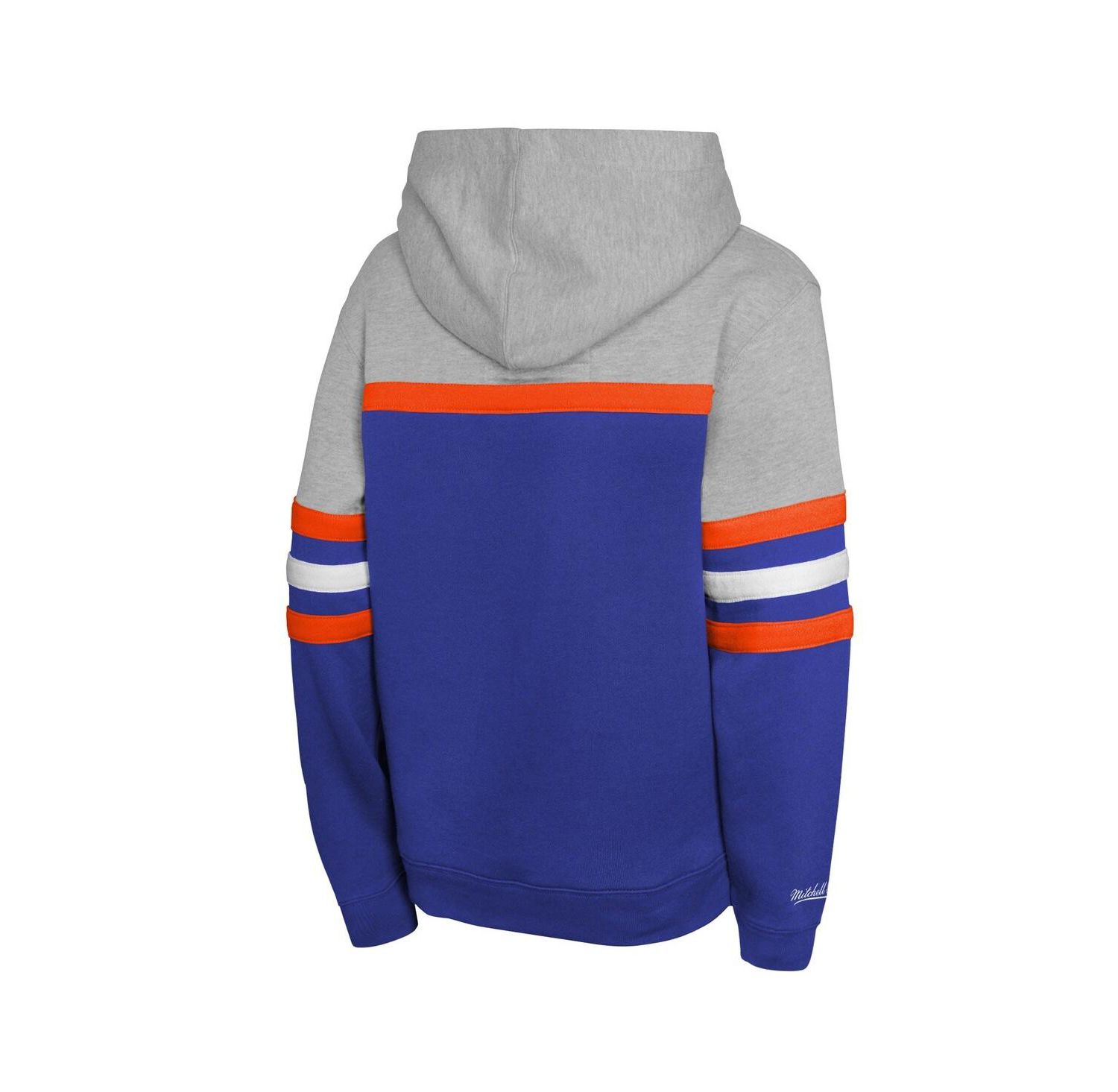 Big Boys and Girls Royal/Grey New York Mets Cooperstown Head Coach Pullover Hoodie