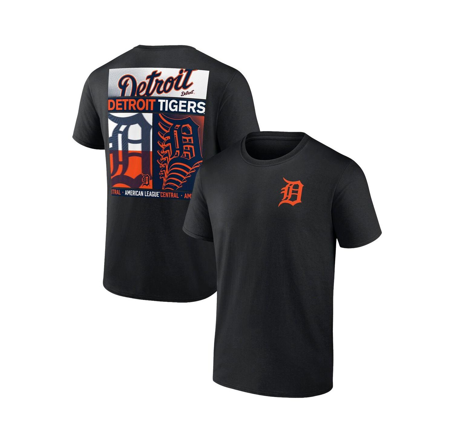 Men's Profile Black Detroit Tigers Big & Tall Two-Sided Graphic T-Shirt