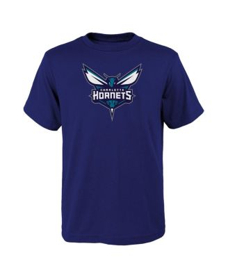 Big Boys and Girls Purple Charlotte Hornets Primary Logo T-Shirt