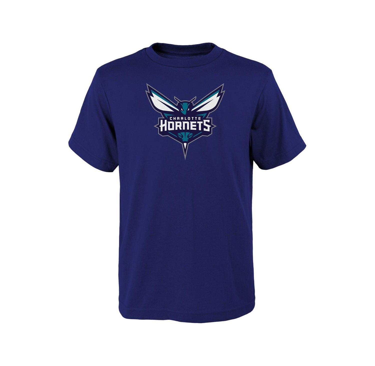 Big Boys and Girls Purple Charlotte Hornets Primary Logo T-Shirt