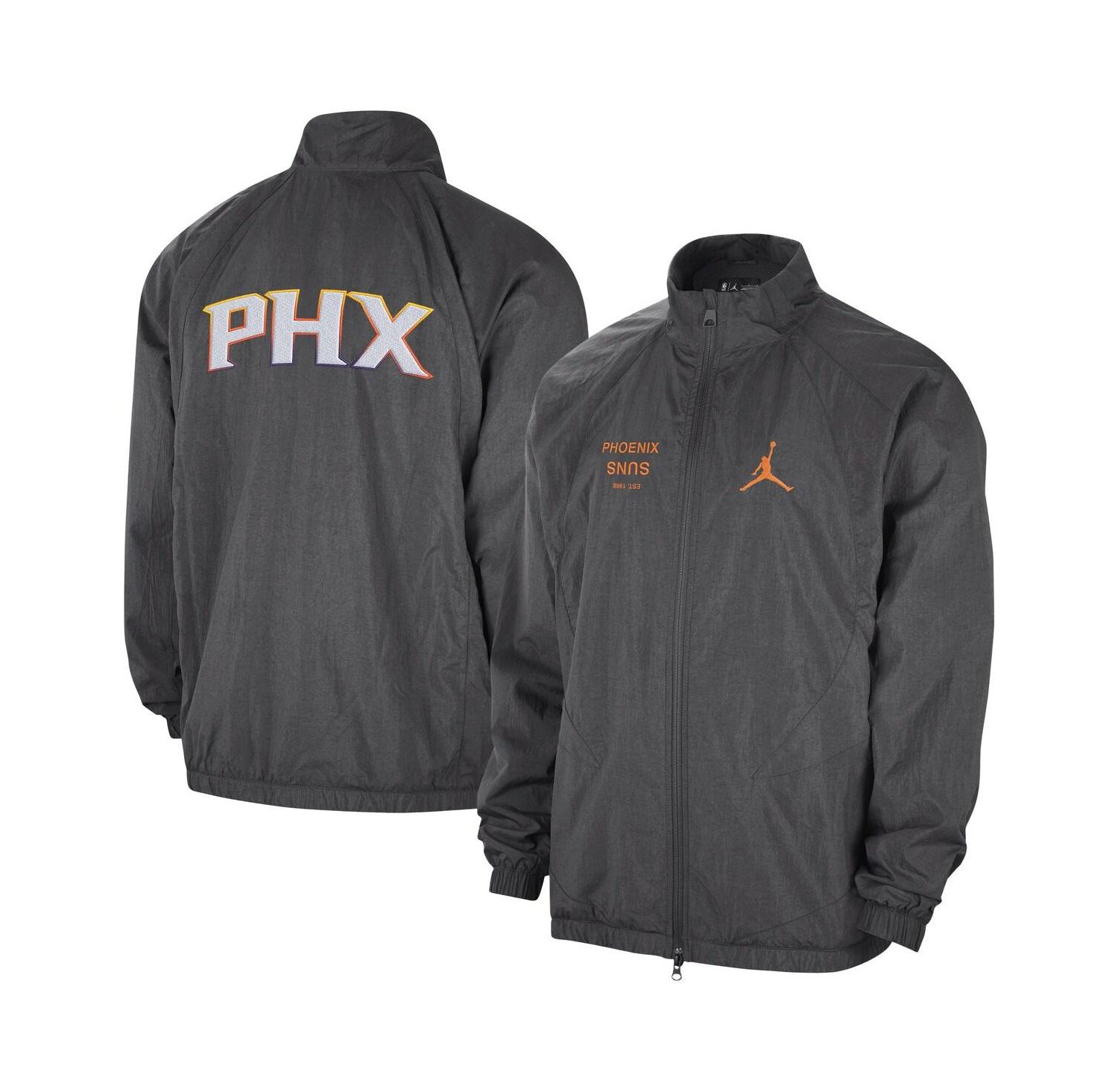 Men's Gray Phoenix Suns Courtside Statement Edition Jumpman Jam Full-Zip Jacket