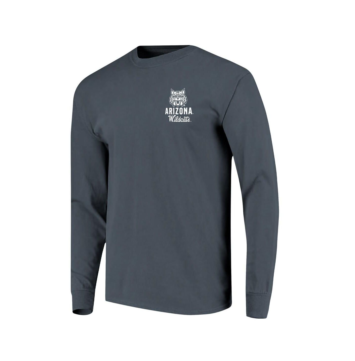Мужская футболка Image One Navy Arizona Wildcats Comfort Colors Mascot Overlay Long Sleeve — фото 2