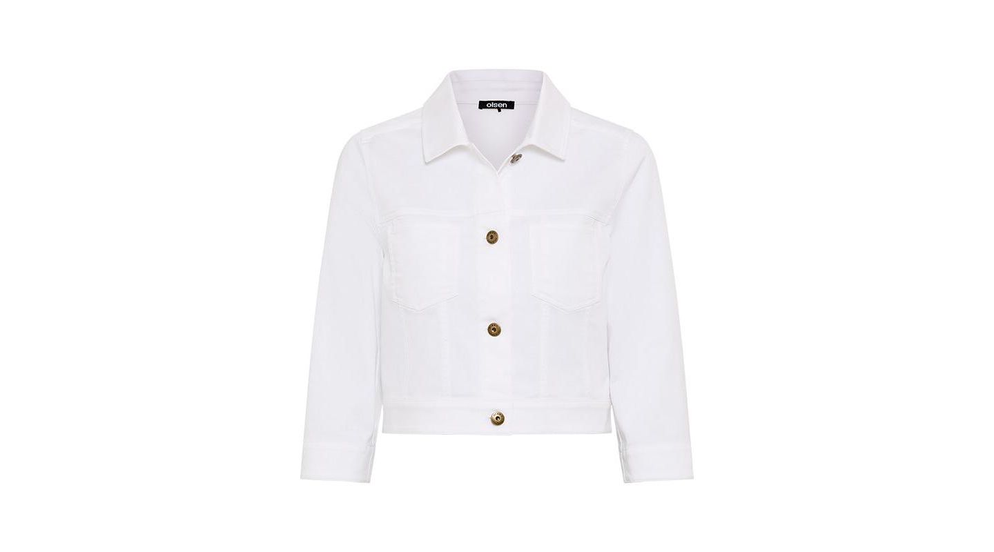 Женская куртка Olsen Cropped Jacket, цвет: Белый — фото 2